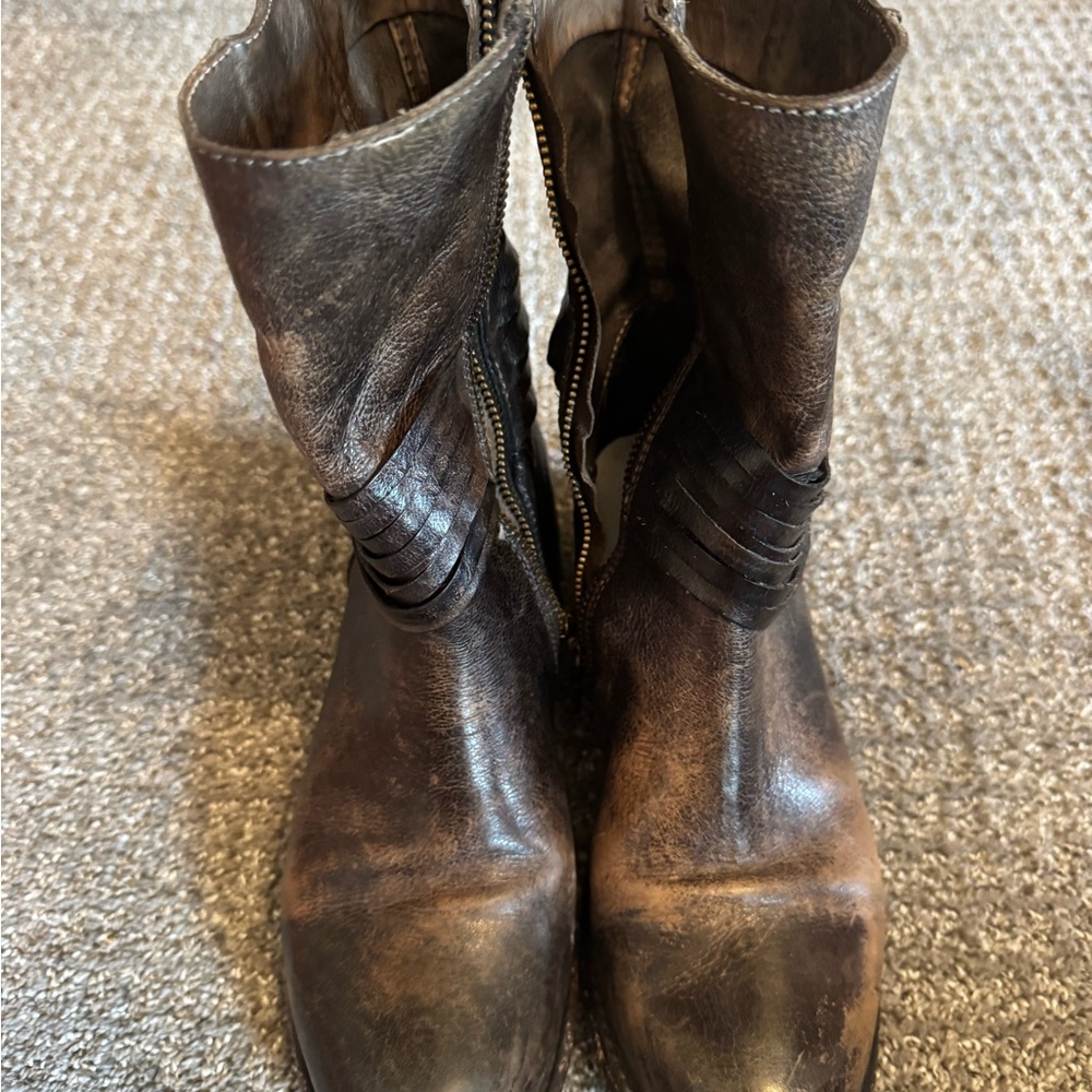 Bed Stu Brown Ankle Boots